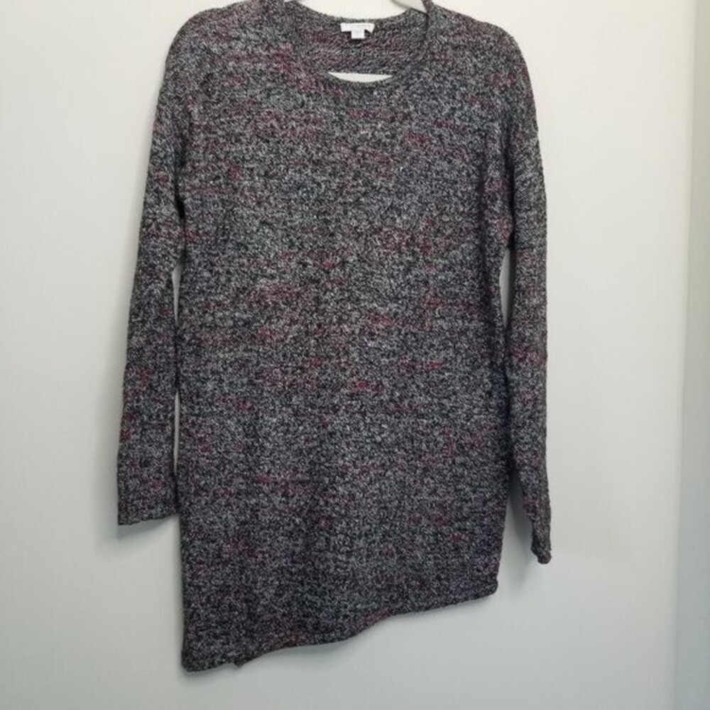 J Jill Pure Small Cashmere Wool Blend Knit Marled Tunic Sweater Pullover Warm